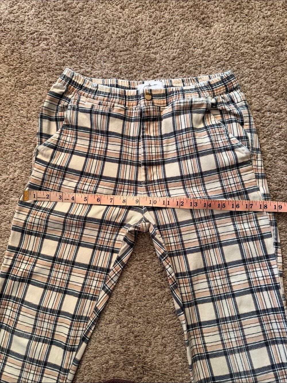 Urban Outfitters Tan Plaid Pull-On Skinny Pants Size Medium 2018 - Picture 8 of 13